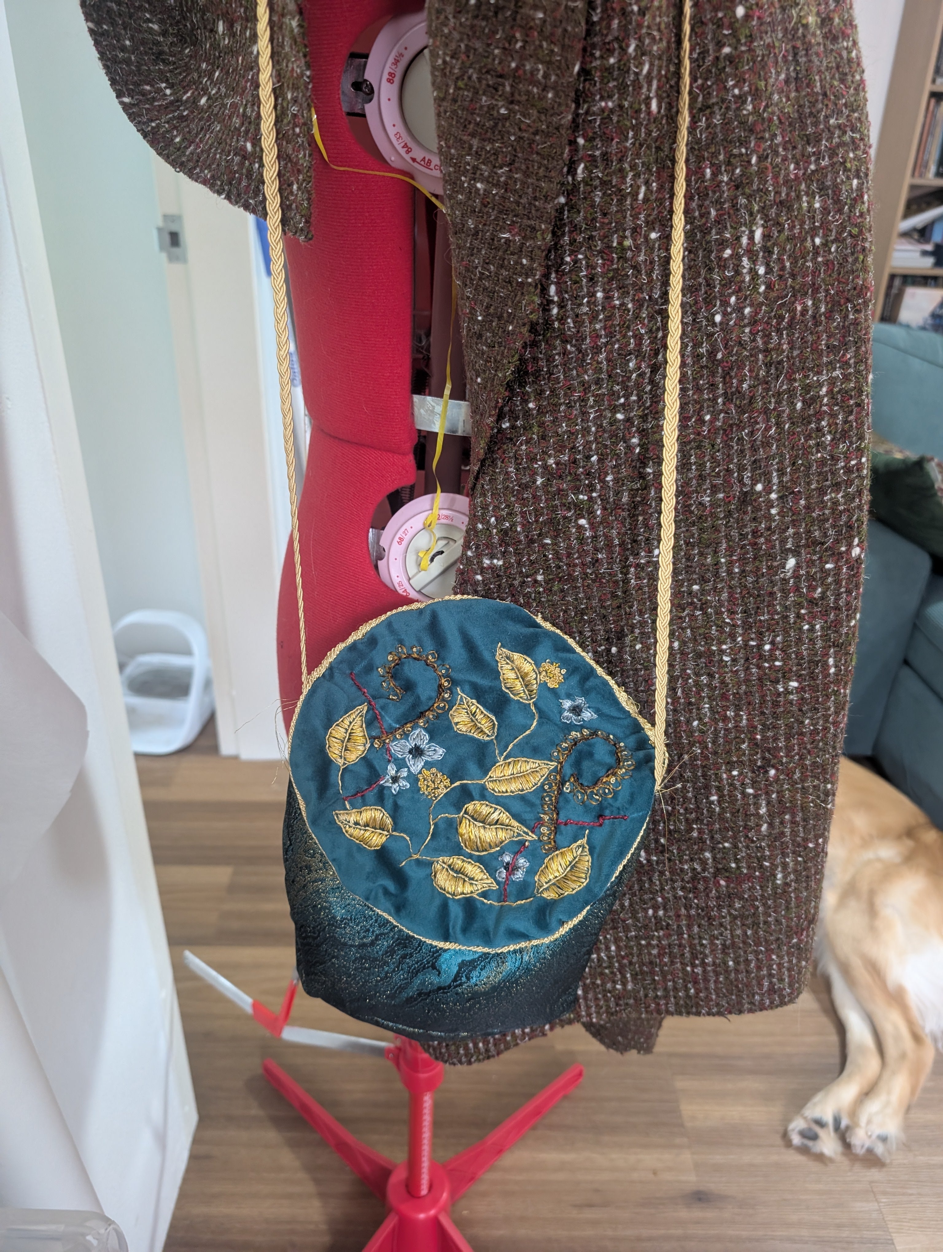Hand Embroidered Medieval Nature Bag