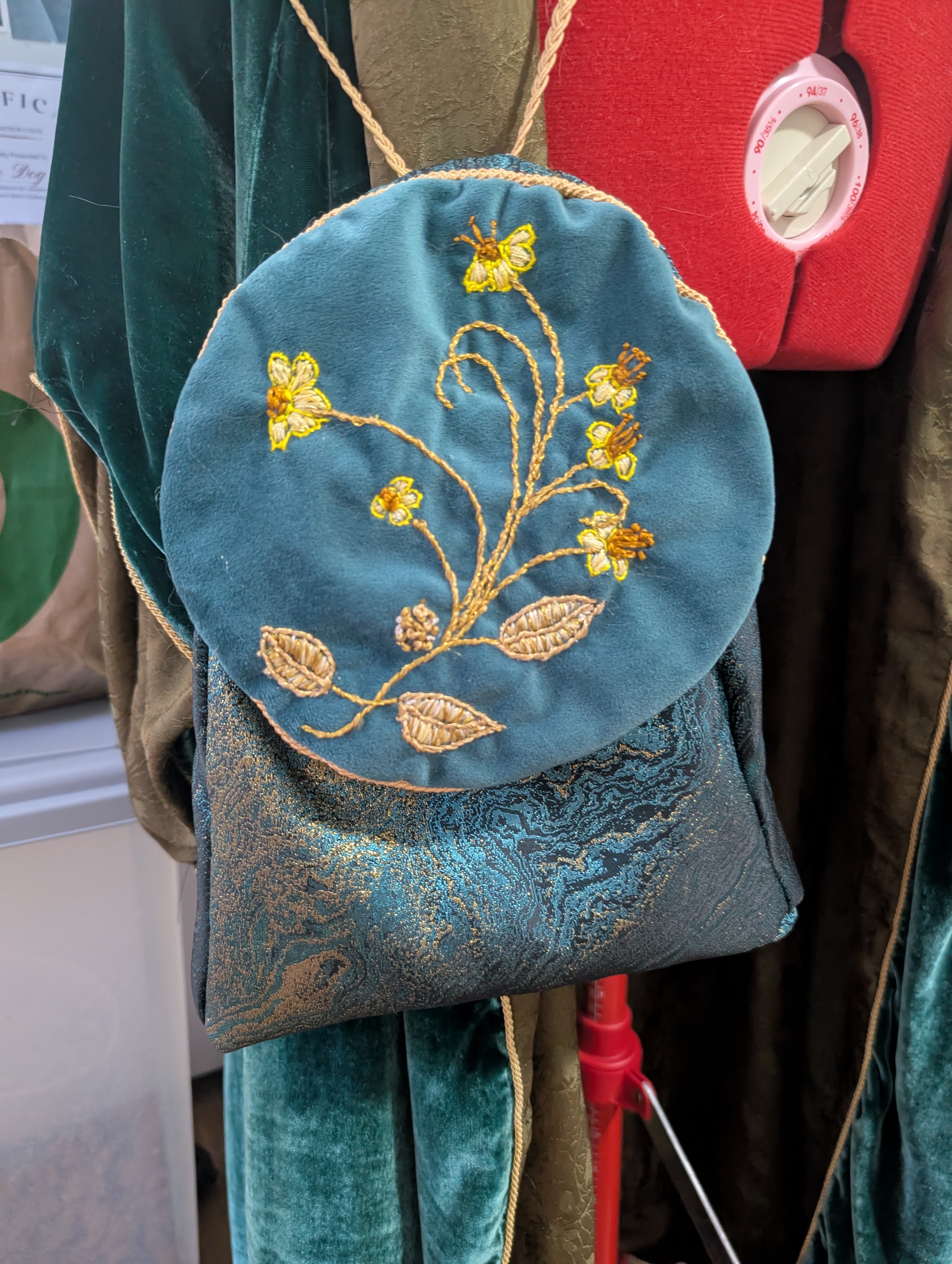 Mulberry Silk Lined Embroidered Botanical Bag