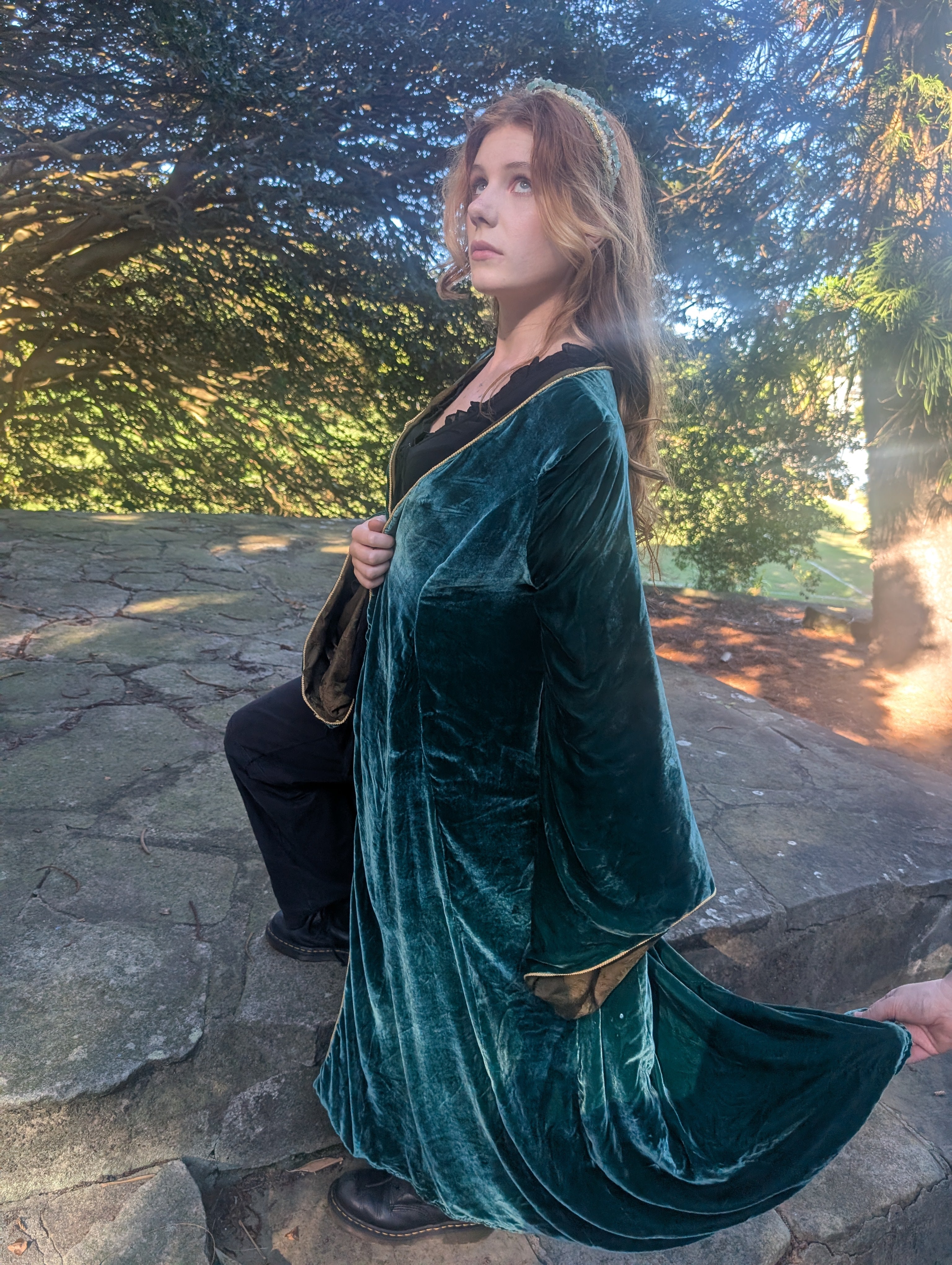 Mulberry Silk Velvet Night Gown