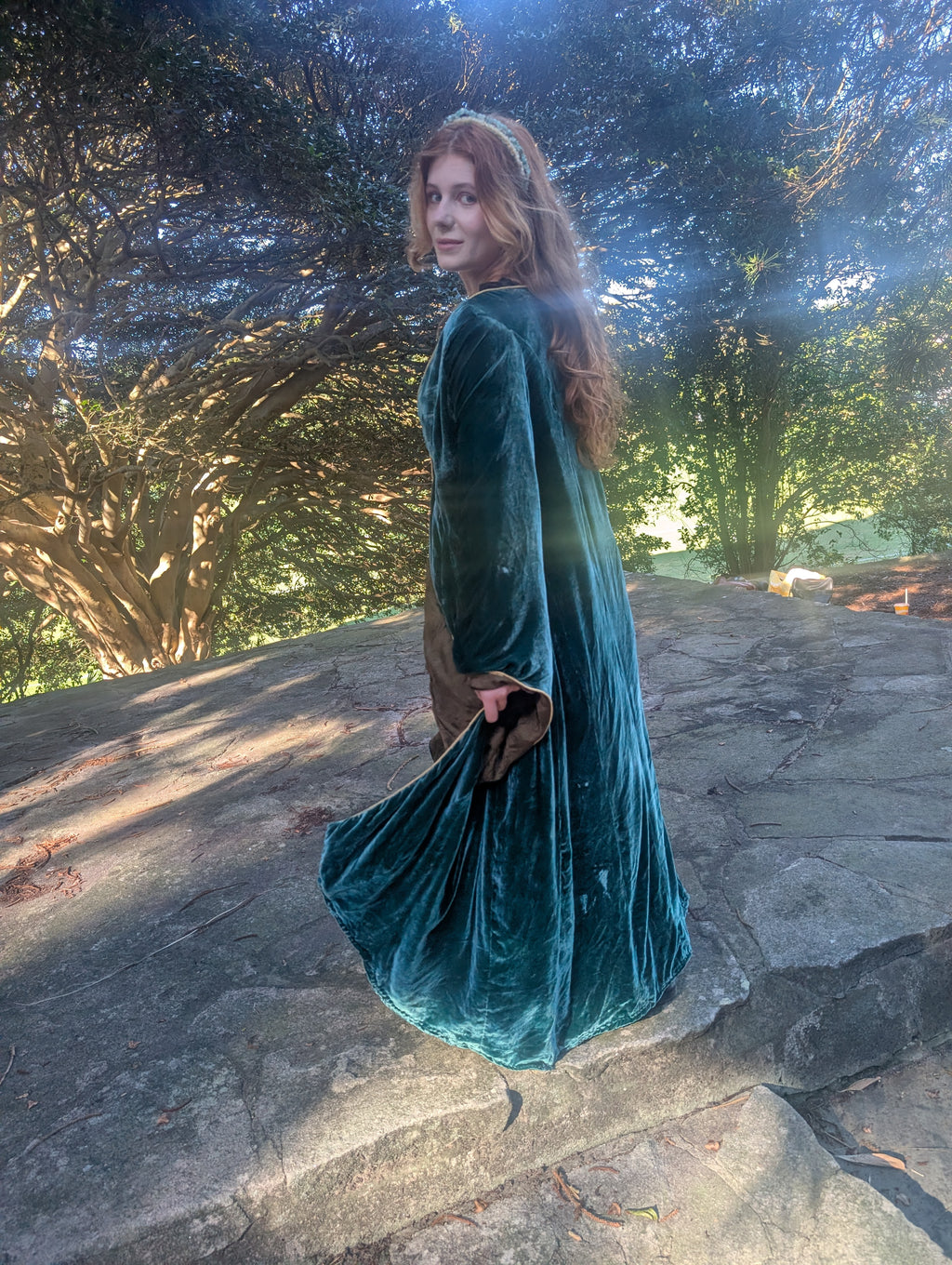Mulberry Silk Velvet Night Gown