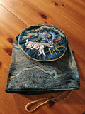 Hand Embroidered Bleeding Stag Bag
