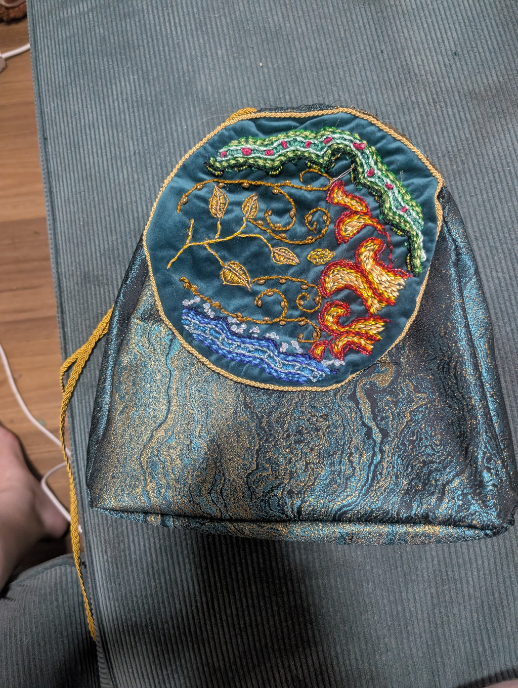 Four Elements Hand Embroidered Bag