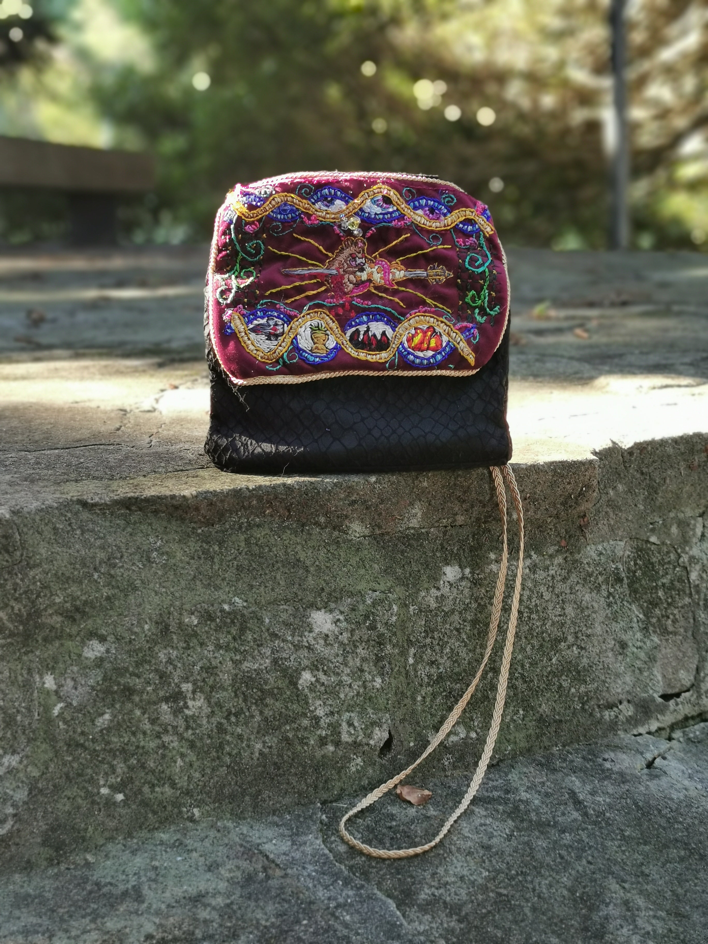 Four Fates Embroidered Bag